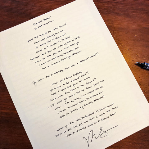 Custom Handwritten Lyrics