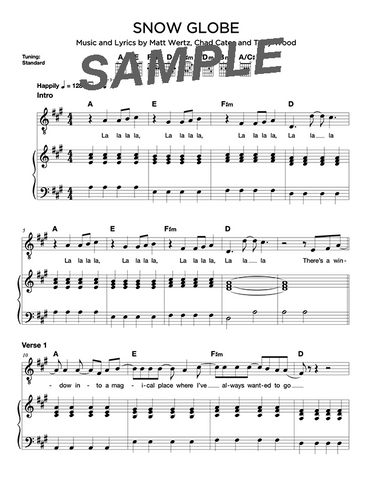 Snow Globe Chords/Sheet Music (Digital)