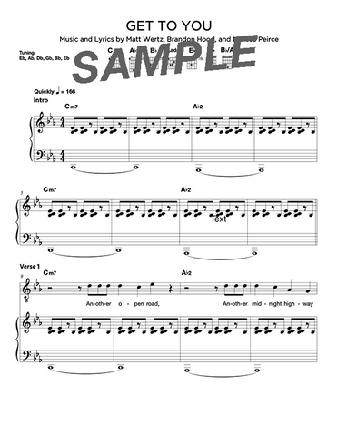 Get to You Chords/Sheet Music (Digital)